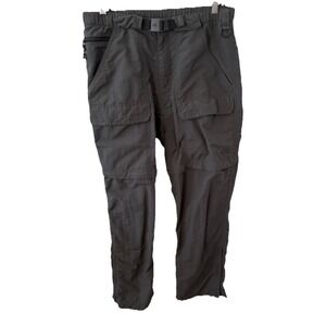 The North Face Pants Mens Med Gray Convertible Hiking Zip Off Cargo Trail Nylon